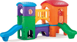 Step2 Clubhouse Climber Speeltoestel - Speeltoren met 2 Glijbanen, Klimladder, Uitkijktoren en Kruiptunnel - XXL Speeltoren - Speelhuis van kunststof voor kinderen