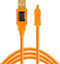 Tether Tools CU8015-ORG - TetherPro USB 2.0 A naar Mini-B 8 pins - Vergulde connectoren - Oranje
