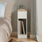 SoBuy FBT111-WN - Smal Nachtkastje - Lade en Open Plank - Wit 20x35x60cm