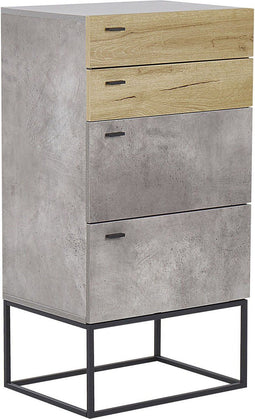 Ladekast 4 lades ACRA Grijs beton-effect