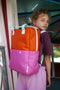 Sticky Lemon Backpack/Boekentas Large Better Together - Colourblocking - Gravel Orange - Rosette Pink