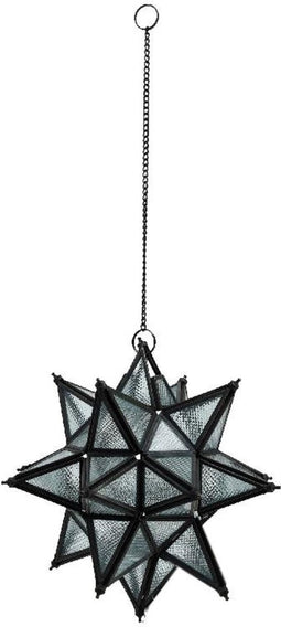 PTMD Cenida Kerstster Hanger - Ø26 cm - Glas - Zwart