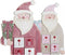 Adventkalender DKD Home Decor Hout Kerstman (2 pcs) (14 x 7 x 64 cm)