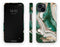 iDeal of Sweden iPhone 13 - Backcover - Glanzende coating - Meerkleurig Golden Jade Marble