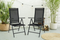 Lifa Garden Set van 2 Aluminium Tuinstoelen – Verstelbaar – max. 120 kg – 69 x 56 x 106 cm – Zwart