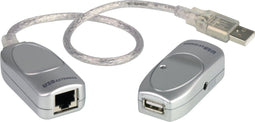 Aten UCE60-AT - USB verlenger over netwerkkabel - 60 meter - Zilver