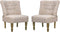 vidaXL Franse stoelen 2 st stof crème