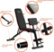 DH FitLife inklapbare halterbank met curlbank en beenstrekker, multifunctioneel – 7 niveaus