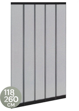 O'DADDY® Lamellenhor - Vliegengordijn - Zelfsluitend - Glasvezel - Zwart - 118x260 cm