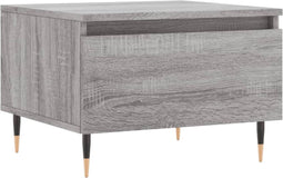 vidaXL - Salontafel - 50x46x35 - cm - bewerkt - hout - grijs - sonoma - eikenkleurig