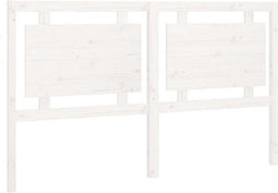 vidaXL - Hoofdbord - 165,5x4x100 cm - massief grenenhout - wit