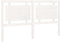 vidaXL - Hoofdbord - 165,5x4x100 cm - massief grenenhout - wit