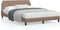 vidaXL - Bedframe - met - hoofdbord - kunstleer - cappuccinokleurig - 120x200 - cm
