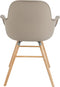 Zuiver Albert Kuip Eetkamerstoelen met armleuning Taupe - Set van 2