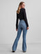 PIECES PCPEGGY - Flared fit jeans - High waist - Lichtblauw denim - Maat XL