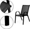 Tuinstoelen - zwart - 90.5 x 72 x 55 cm - weerbestendig