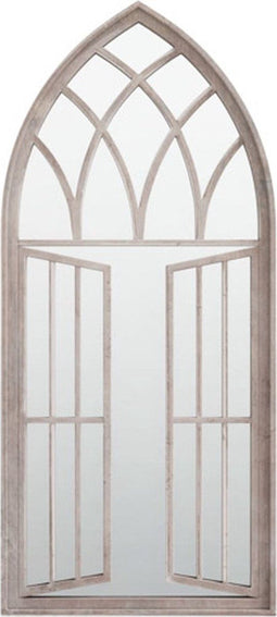 vidaXL - Tuinspiegel - 100x45 - cm - ijzer - zandkleurig