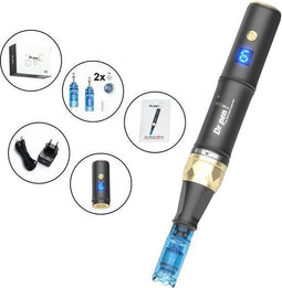 Dr Pen A8S - dermapen - microneedling pen met 2 cartridges 18 naalden - instelbare snelheid