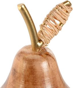 Decoratieve figuren Home ESPRIT Gouden Natuurlijk Koloniaal Peer 9 x 9 x 15 cm