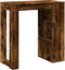 vidaXL - Bartafel - met - rekken - 102x50x103,5 - cm - bewerkt - hout - gerookt - eiken