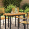 vidaXL - Tafelblad - 110x55x2,2 - cm - Ovaal - Massief - Acaciahout