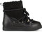 PS Poelman MIA - Dames Snowboots - Suède met schapenwol - Zwart