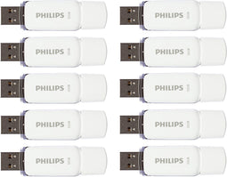 Philips - USB Flash drive 2.0 edition - High speed 32 GB - Wit (10 stuks)