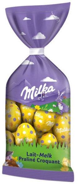 Chocolade milka paaseitjes melk krokant