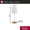 Paulmann Stellan - LED-tafellamp - Hout Textiel Metaal - Wit