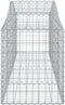 vidaXL - Schanskorven - 4 - st - gewelfd - 200x50x60/80 - cm - gegalvaniseerd - ijzer