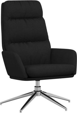 vidaXL Relaxstoel stof zwart