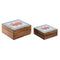 Doos-Juwelenkistje Home ESPRIT Multicolour Mangohout 17,5 x 17,5 x 8 cm (2 Stuks)