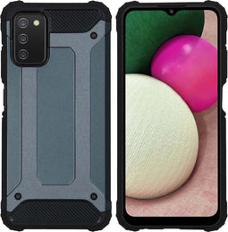 iMoshion Hoesje Geschikt voor Samsung Galaxy A03s Hoesje - iMoshion Rugged Xtreme Backcover - Donkerblauw