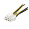 Startech.com - 15 cm 4-Pin naar 8-Pin EPS Voedingsadapter - Multi-color Wit