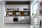 Glazen hoge kast met 2 kanteldeuren - B 80 x D 31,6 x H 72 - Sonoma eiken decor - LASSEN