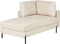 REBAIS - Chaise longue - Lichtbeige - Rechtszijdig - Kunstleer