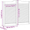 vidaXL - Draaideuren - louvredesign - 1-paar - 80x100 - cm - wit