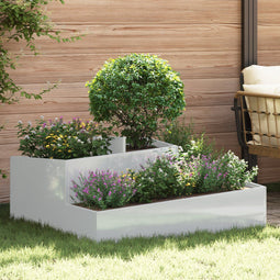 vidaXL - Tuinplanter - 100x100x50 - cm - Gegalvaniseerd - Staal