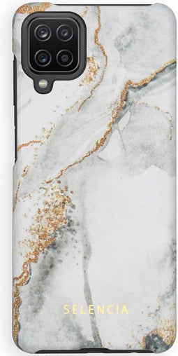 Selencia Hoesje Geschikt voor Samsung Galaxy A12 Hoesje - Selencia Maya Fashion Backcover - grijs