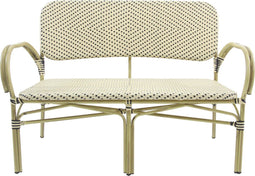 Essentials Felix Bistro Bank Rotan Bamboo Wit/Zwart - 57321