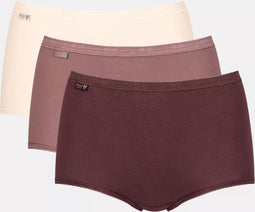 sloggi Basic+ Maxi C3P Holiday - Dames Onderbroek - 3-pack - Bruintinten/Ivoor (3 stuks)