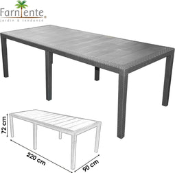 Farniente - Tuintafel Kingsize 220 x 90 x 72cm - Urban Living Eettafel