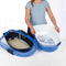 Trixie Berto - Open Kattenbak - Scheidingssysteem - Donkergrijs/Blauw 59X39X22 cm