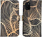 iMoshion Hoesje Geschikt voor Samsung Galaxy A41 Hoesje Met Pasjeshouder - iMoshion Design Softcase Bookcase - Goud / Zwart / Golden Leaves