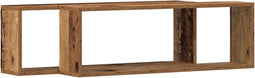 vidaXL - Wandplank - Set - van - 2 - Oude - hout - Engineered - hout - 80 - x - 15 - x - 26 - cm