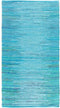 MERSIN - Laagpolig vloerkleed - Turquoise - 140 x 200 cm - Katoen