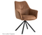 Criks Design Oliver - Draaibare Eetkamerstoel - 180° Draaifunctie - Cognac