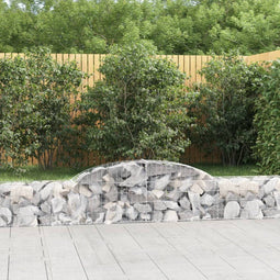 vidaXL - Schanskorven - 15 - st - gewelfd - 300x30x40/60 - cm - gegalvaniseerd - ijzer