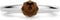 TI SENTO Ring 12128TB - Zilveren dames ring - Bruine gefacetteerde steen - Maat 56