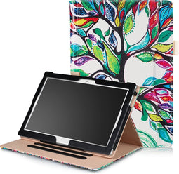 Stand flip hoes - Geschikt voor Lenovo Tab E10 - Kleurrijke Boom